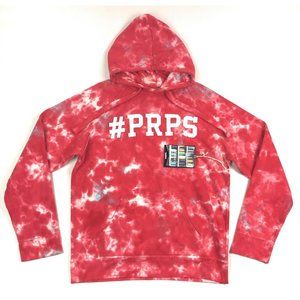 PRPS Musca Mens 3XL Red White Tie Dye Pullover Hoodie Sweatshirt #PRPS